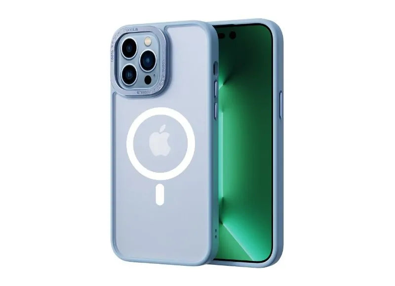 COMMA MAGSAFE JOY ELEGANT METAL FRAME ANTI-SHOCK CASE IPHONE 14 PRO - BLUE
