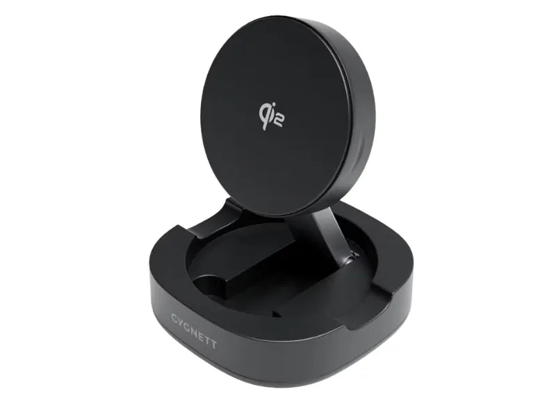 CYGNETT CHARGEBASE QI2 FOLDABLE MAGNETIC WIRELESS CHARGER (BLACK)