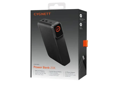 CYGNETT ENCORE POWERBANΚ 20K ΦΟΡΗΤΟΣ ΦΟΡΤΙΣΤΗΣ (BLACK)