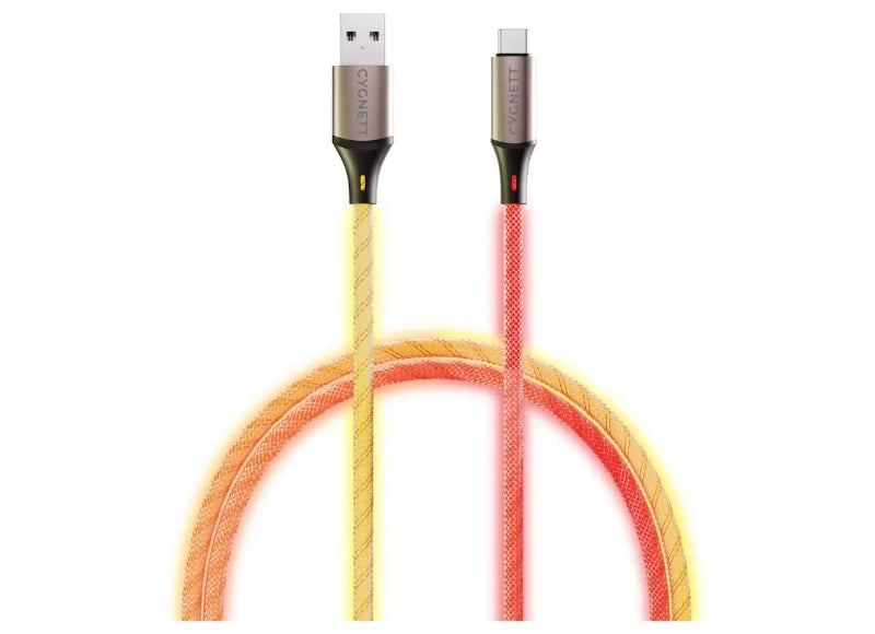 Cygnett Cable Illuminate USB-A to USB-C Light-Up 1.2m