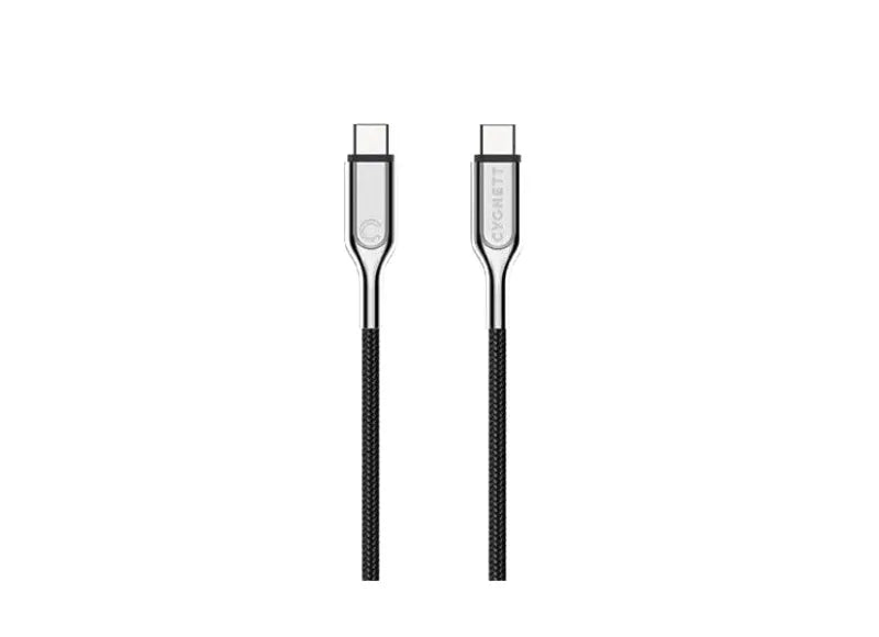 CYGNETT TYPE-C TO TYPE-C ARMOURED MFI CABLE 1M - BLACK