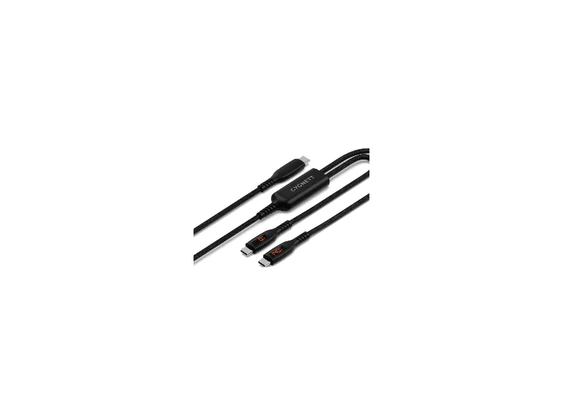 CYGNETT UNITE DUAL USB-C ΣΕ USB-C Y CABLE 140W ΜΕ LED DISPLAY 1.5M (BLACK)