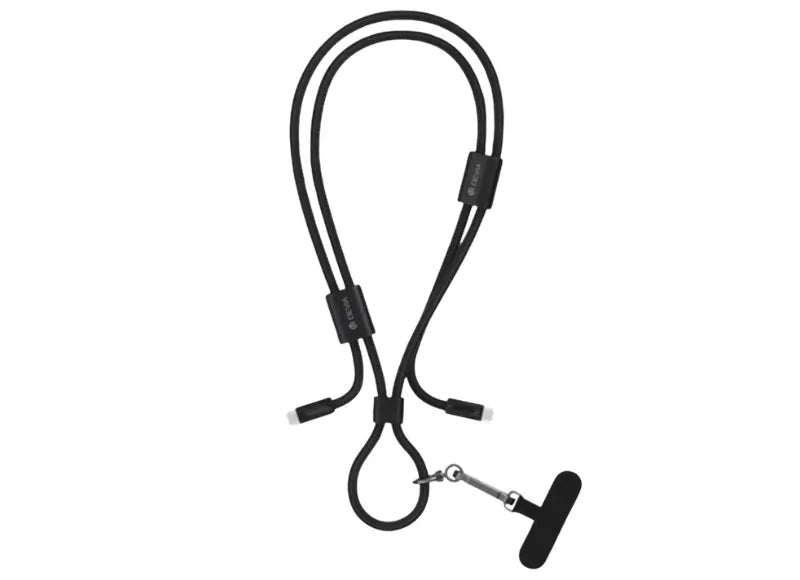 DEVIA ADJUSTABLE LANYARD C TO LIGHTNING 27W WOVEN CABLE 1.6M ΚΑΛΩΔΙΟ ΦΟΡΤΙΣΗΣ ΛΑΙΜΟΥ (BLACK)