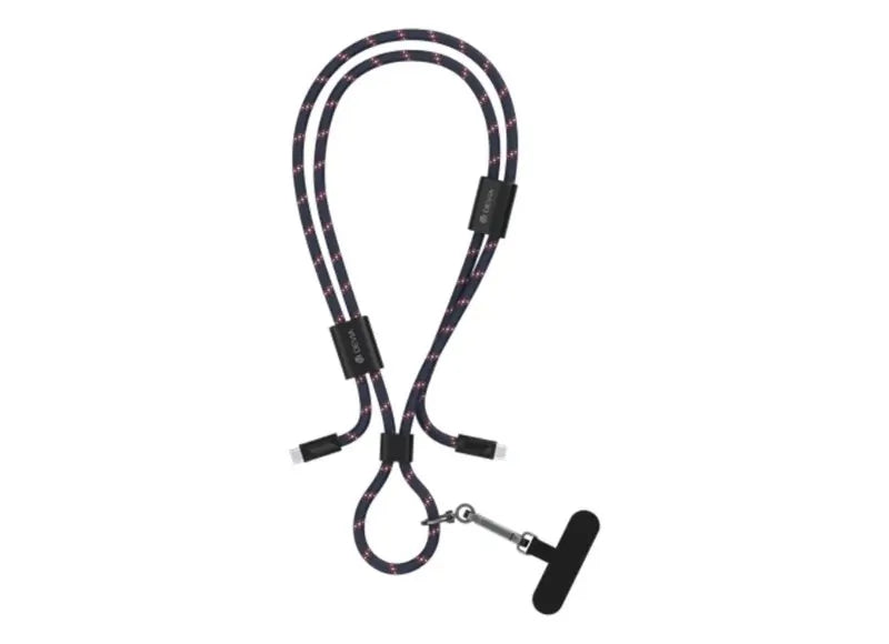 DEVIA ADJUSTABLE LANYARD C TO LIGHTNING PD 27W WOVEN CABLE 1.6M ΚΑΛΩΔΙΟ ΦΟΡΤΙΣΗΣ ΛΑΙΜΟΥ (BLUE)