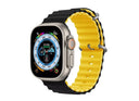 DEVIA DELUXE SERIES SPORT 6 SILICONE BAND APPLE WATCH 42 / 44 / 45 / 49mm STRAP (BLACK / YELLOW)