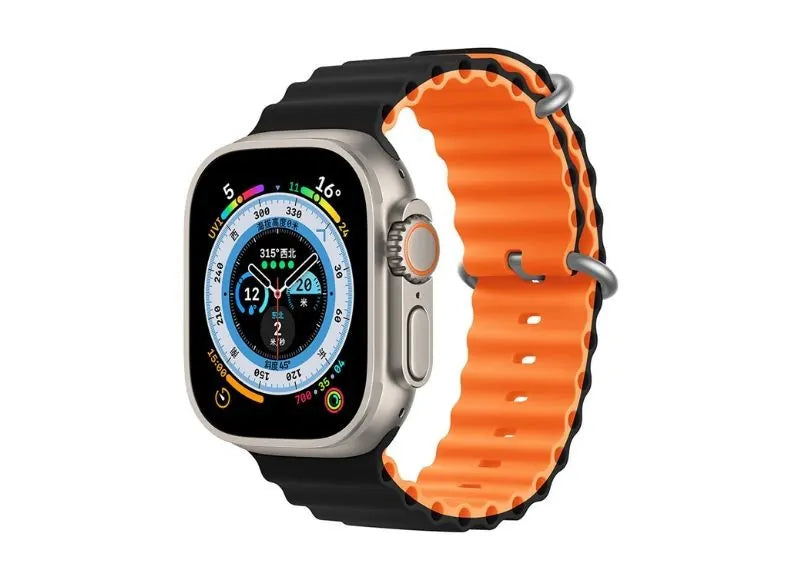 DEVIA DELUXE SERIES SPORT 6 SILICONE BAND APPLE WATCH 42 / 44 / 45 / 49mm STRAP (BLACK)