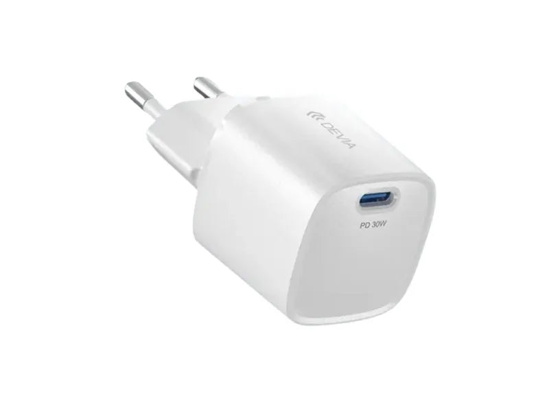DEVIA EXTREME SPEED SERIES MINI PD 30W GAN CHARGER ΦΟΡΤΙΣΤΗΣ (WHITE)