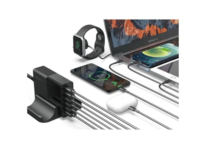 DEVIA EXTREME SPEED SERIES MULTI-PORT DESKTOP CHARGER 80W (BLACK)
