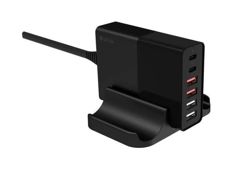 DEVIA EXTREME SPEED SERIES MULTI-PORT DESKTOP CHARGER 80W (BLACK)