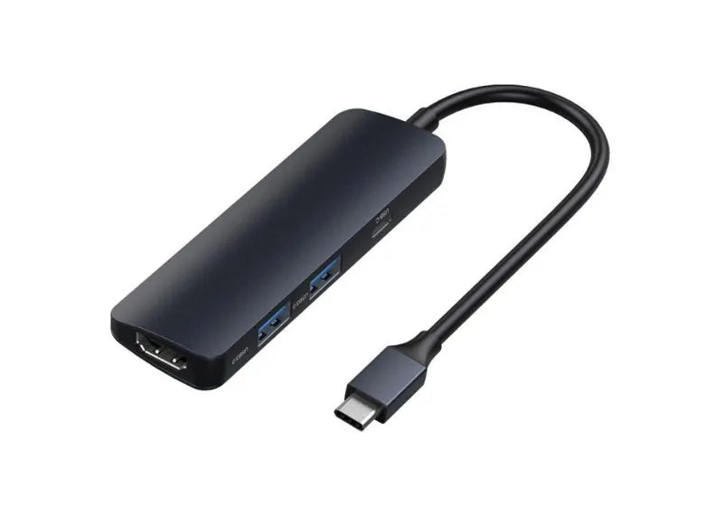 Devia USB Hub 4-in-1 USB x3, USB-C, HDMI Μαύρο