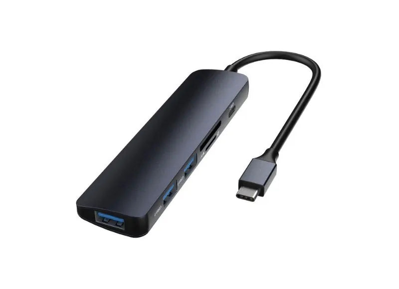 DEVIA HUB (USBX3,TYPE-C) CARD READER 5 IN 1 (BLACK)