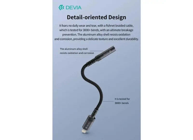 DEVIA IPURE SERIES LIGHTNING TO 3.5mm JACK ADAPTER ΑΝΤΑΠΤΟΡΑΣ (BLACK)