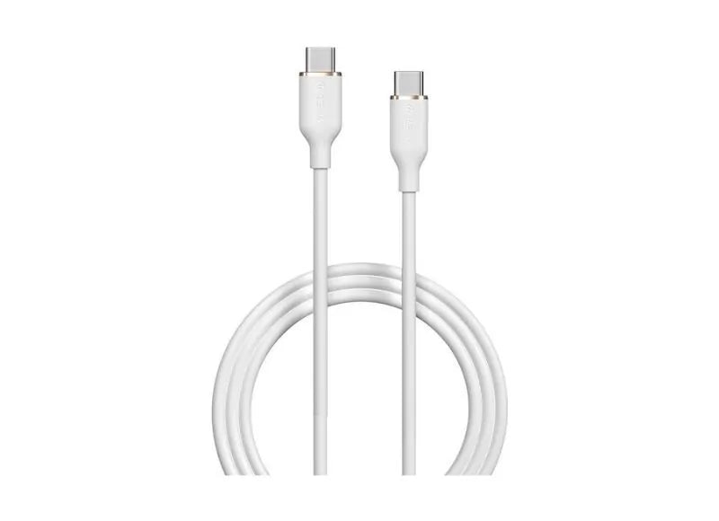 DEVIA JELLY SERIES C TO TYPE-C SILICONE CABLE 3A 1.2M WHITE
