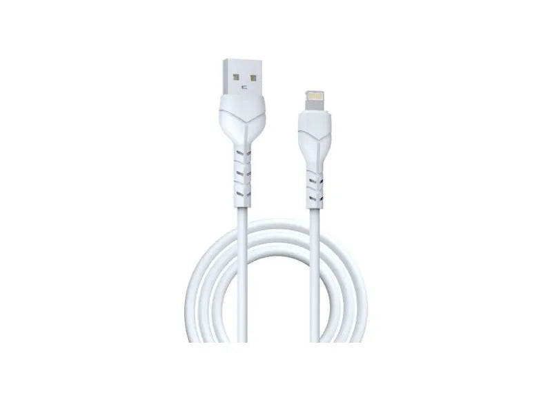 DEVIA KINTONE SERIES CHARGING CABLE 1M (2,1A) - USB TO LIGHTNING - WHITE (1PCS, BULK)
