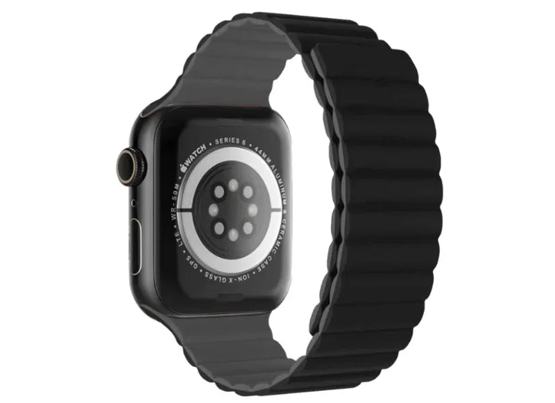 DEVIA NATURE SILICONE MAGNETIC WATCH BAND APPLE WATCH STRAP (BLACK)
