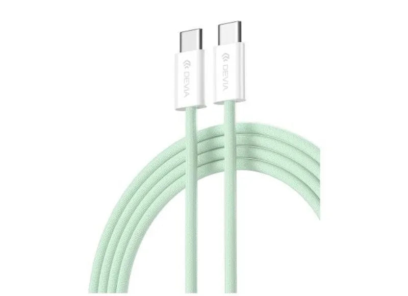 Devia Smart Series USB-C to USB-C PD 60W Fast Woven 1m Cable Green