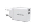 Devia Φορτιστής Smart Series 12W EU Plug, 5V, 2.4A USB x2 Λευκό