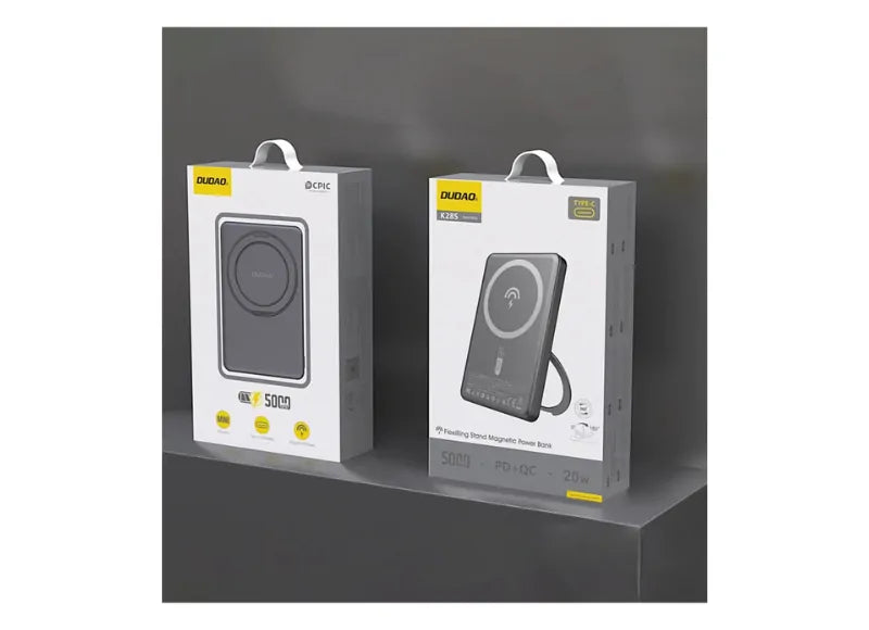 Dudao Powerbank 20W PD 5000mAh with MagSafe & Stand Gray