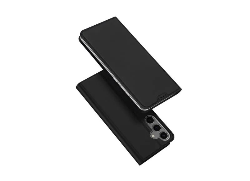 Dux Ducis Case Skin Series Magnetic Flip Leather for Samsung Galaxy S25 Black