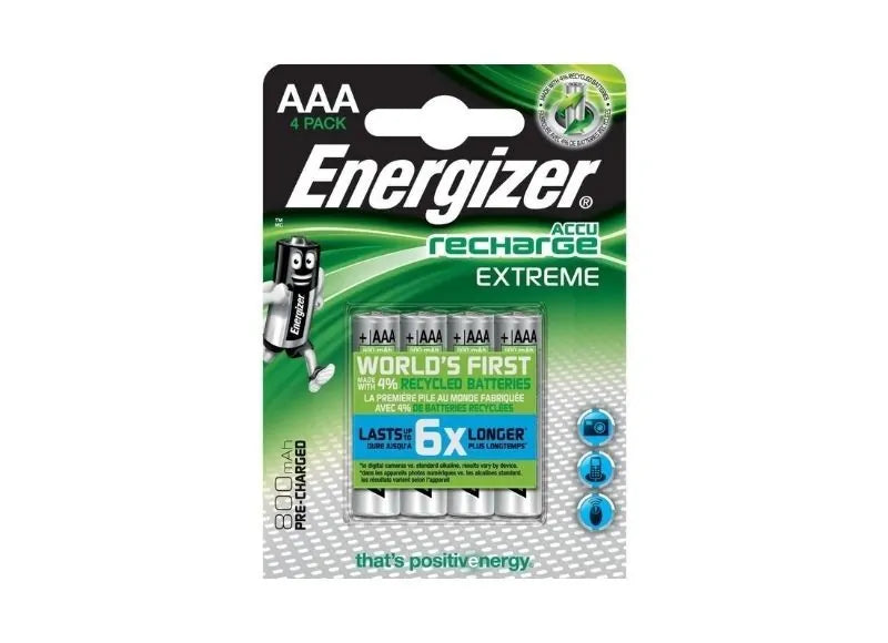ENERGIZER EXTREME HR03 RECHARGEABLE BATTERY 800MAH - AAA (4τεμ.)