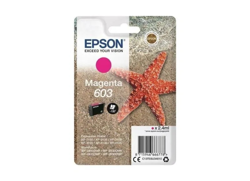 EPSON ΜΕΛΑΝΙ INKJET 603 MAGENTA (C13T03U34010) (EPST03U340)
