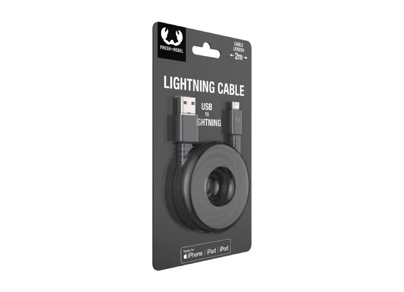 Fresh 'n Rebel Καλώδιο Fabriq USB σε Lightning 2.0m Storm Grey
