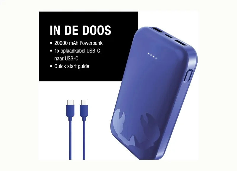 FRESH 'N REBEL POWERBANK 20000MAH 20W POWER DELIVERY (TRUE BLUE)