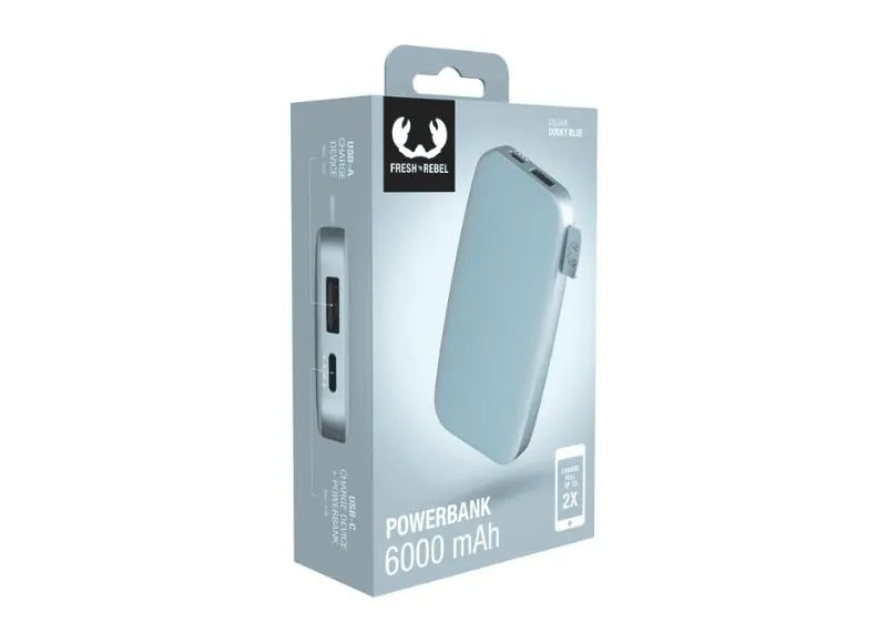 FRESH 'N REBEL POWERBANK 6000mAh (DUSKY BLUE)