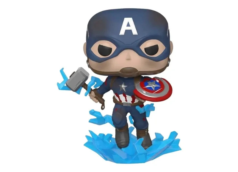 FUNKO POP! MARVEL: AVENGERS ENDGAME - CAPTAIN AMERICA WITH BROKEN SHIELD & MJOLNIR BOBBLE HEAD ΦΙΓΟΥΡΑ (573)