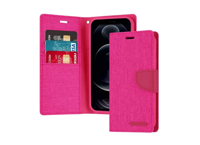 GOOSPERY CANVAS DIARY CASE IPHONE 12 / 12 PRO - PINK