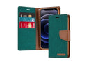 GOOSPERY CANVAS DIARY CASE IPHONE 12 MINI - GREEN