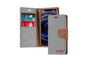 Goospery Θήκη Canvas Diary για iPhone 12 Mini Γκρι