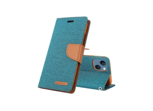Goospery Case Canvas Diary for iPhone 14 Green