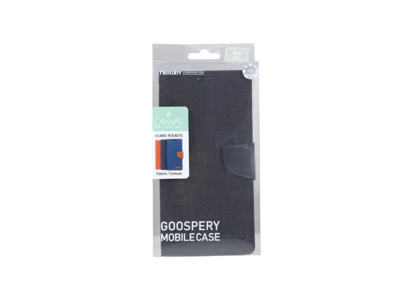 GOOSPERY CANVAS DIARY CASE IPHONE 14 PLUS - BLACK