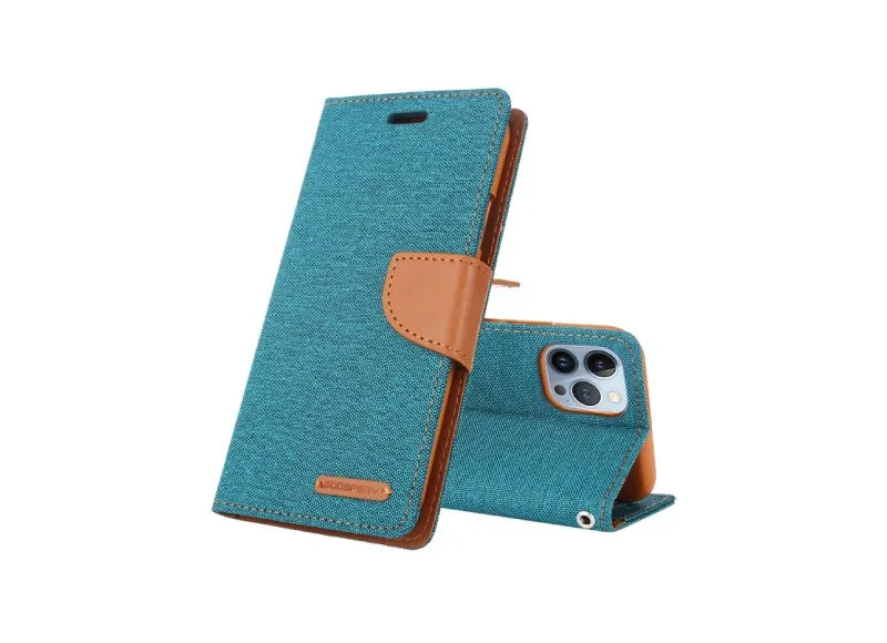 Goospery Case Canvas Diary for iPhone 14 Pro Green