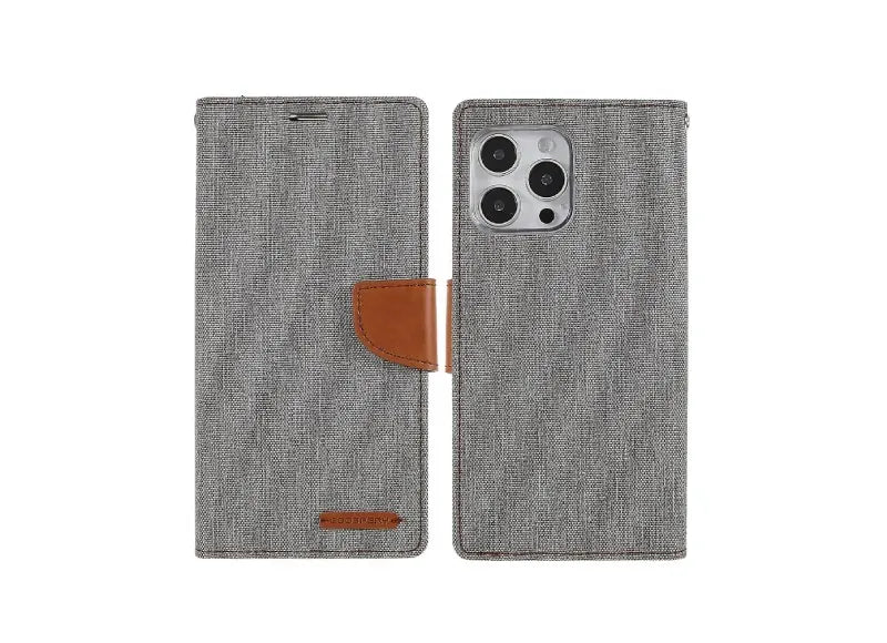 GOOSPERY CANVAS DIARY CASE IPHONE 14 PRO MAX - GREY