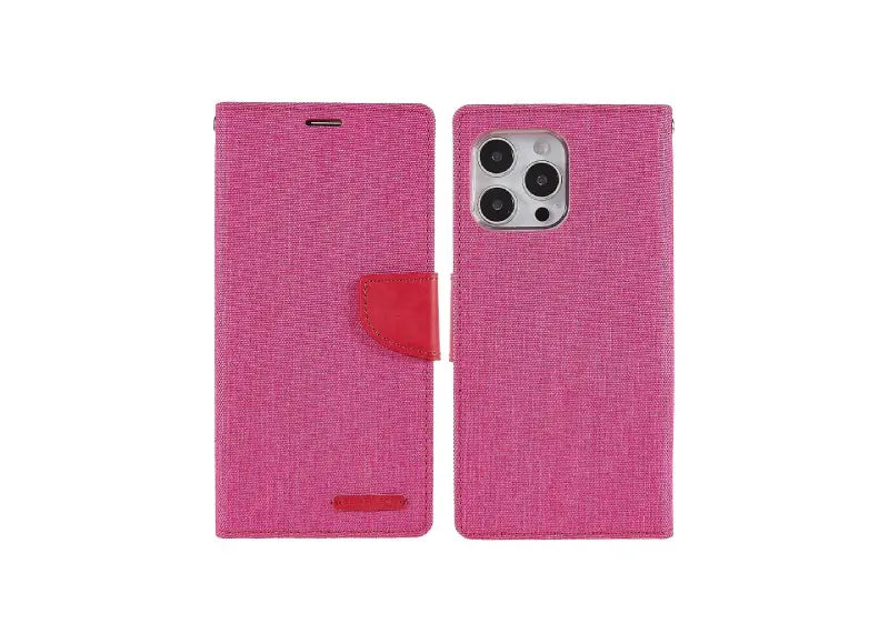 GOOSPERY CANVAS DIARY CASE IPHONE 14 PRO MAX - PINK