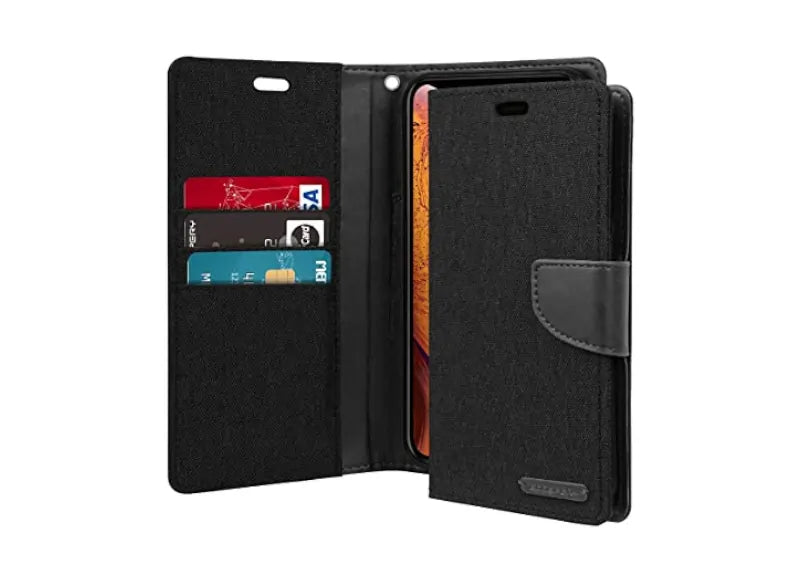 Goospery Case Canvas Diary for Samsung Galaxy A40 Black