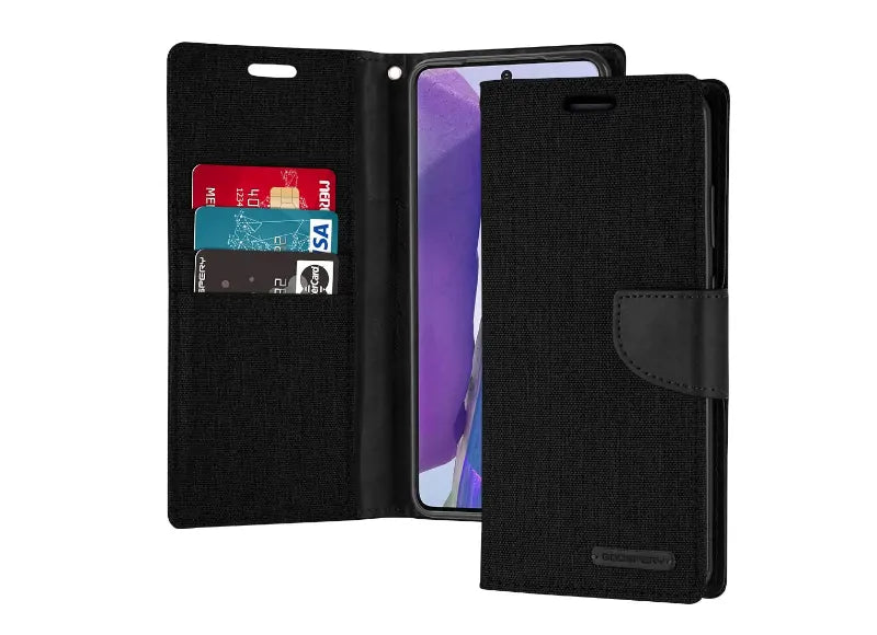 GOOSPERY CANVAS DIARY CASE SAMSUNG NOTE 20 - BLACK