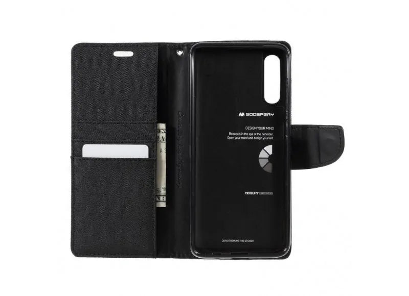 Goospery Case Canvas Diary for Samsung Galaxy A70/A70S Black
