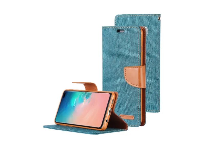 Goospery Θήκη Canvas Diary για Samsung Galaxy S20 Plus Πράσινο