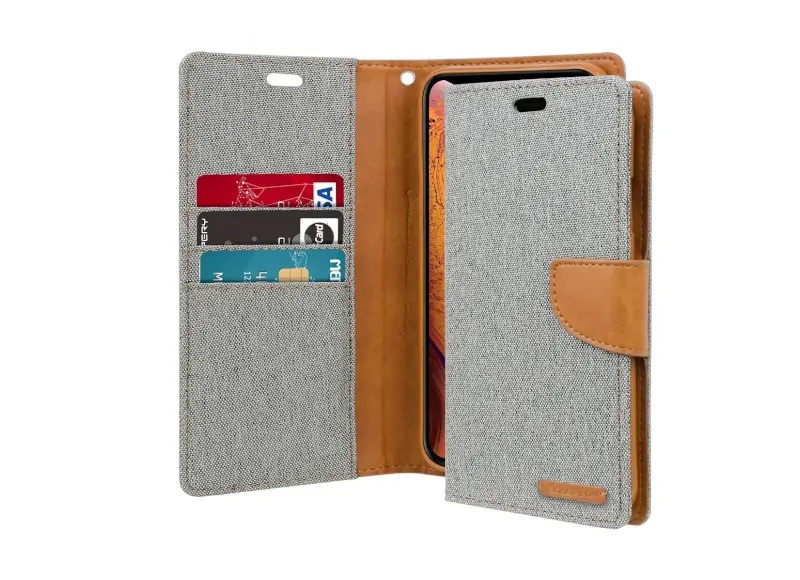 Goospery Θήκη Canvas Diary για Samsung Galaxy S20 Plus Γκρι