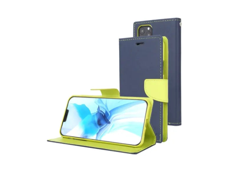 Goospery Θήκη Fancy Diary για iPhone 12 Pro Max Navy/Lime