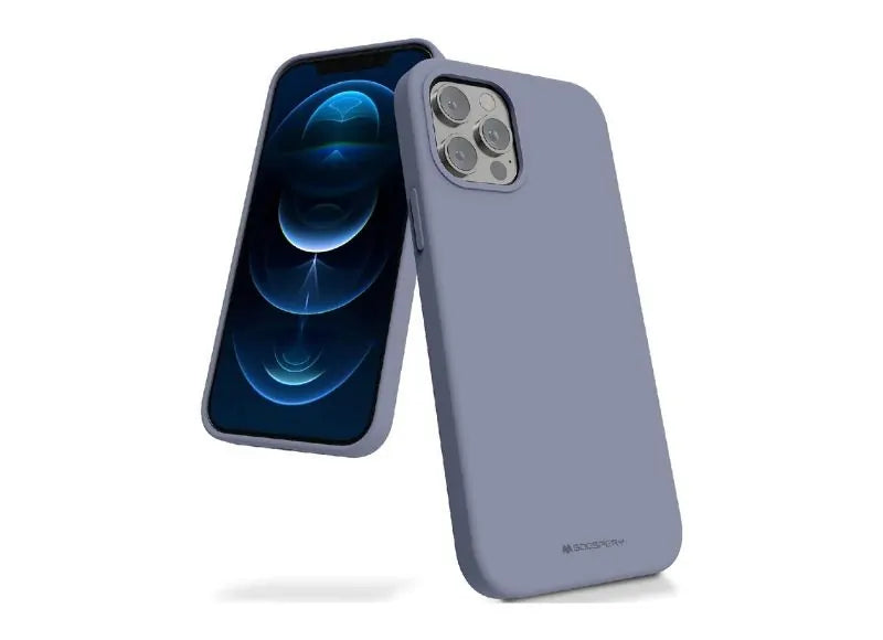 GOOSPERY SILICONE CASE FOR IPHONE 12/12 PRO (LAVENDER GREY)