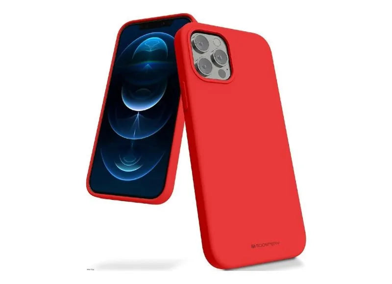 GOOSPERY SILICONE CASE FOR IPHONE 12/12 PRO (RED)