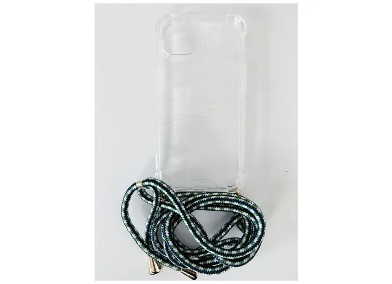 GOOSPERY CLEAR CASE WITH STRAP IPHONE 11 (NAVY GREEN)