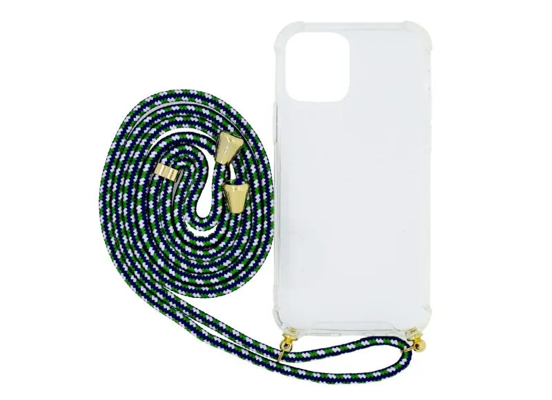 Goospery Θήκη Clear With Strap για iPhone 12 Pro Max Σκούρο Μπλε Πράσινο