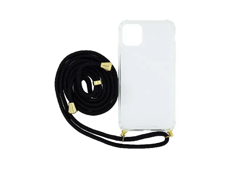 GOOSPERY CLEAR CASE WITH STRAP IPHONE 13 PRO - BLACK