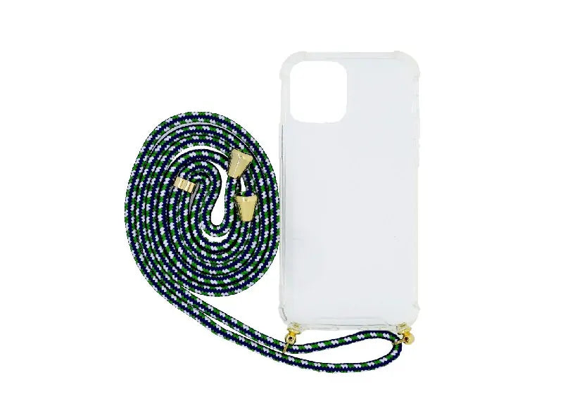 Goospery Θήκη Clear With Strap για iPhone 13 Pro Max Navy/Green
