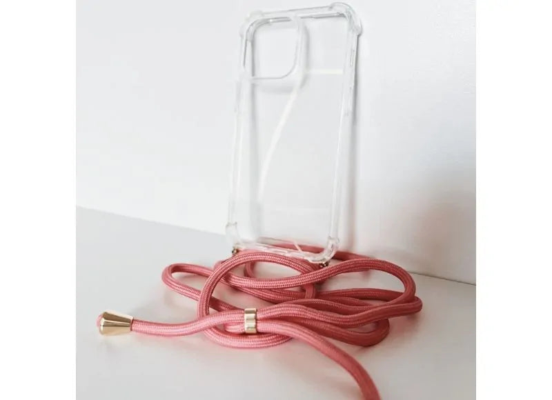 Goospery Θήκη Clear With Strap για iPhone 13 Pro Ροζ